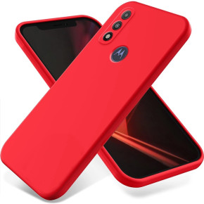 Луксозен силиконов гръб ТПУ ултра тънък МАТ PREMIUM CASE за Motorola Moto E20 червен 